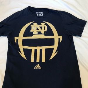 Notre Dame Adidas Tee shirt. Size small.